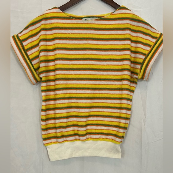 Striped Terrycloth Short sleeve Shirt - Multicolor - Picture 3 of 4
